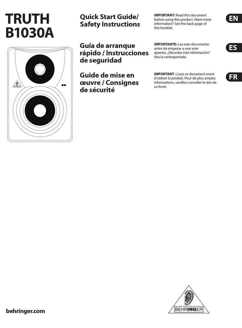 Behringer TRUTH B1030A User manual
