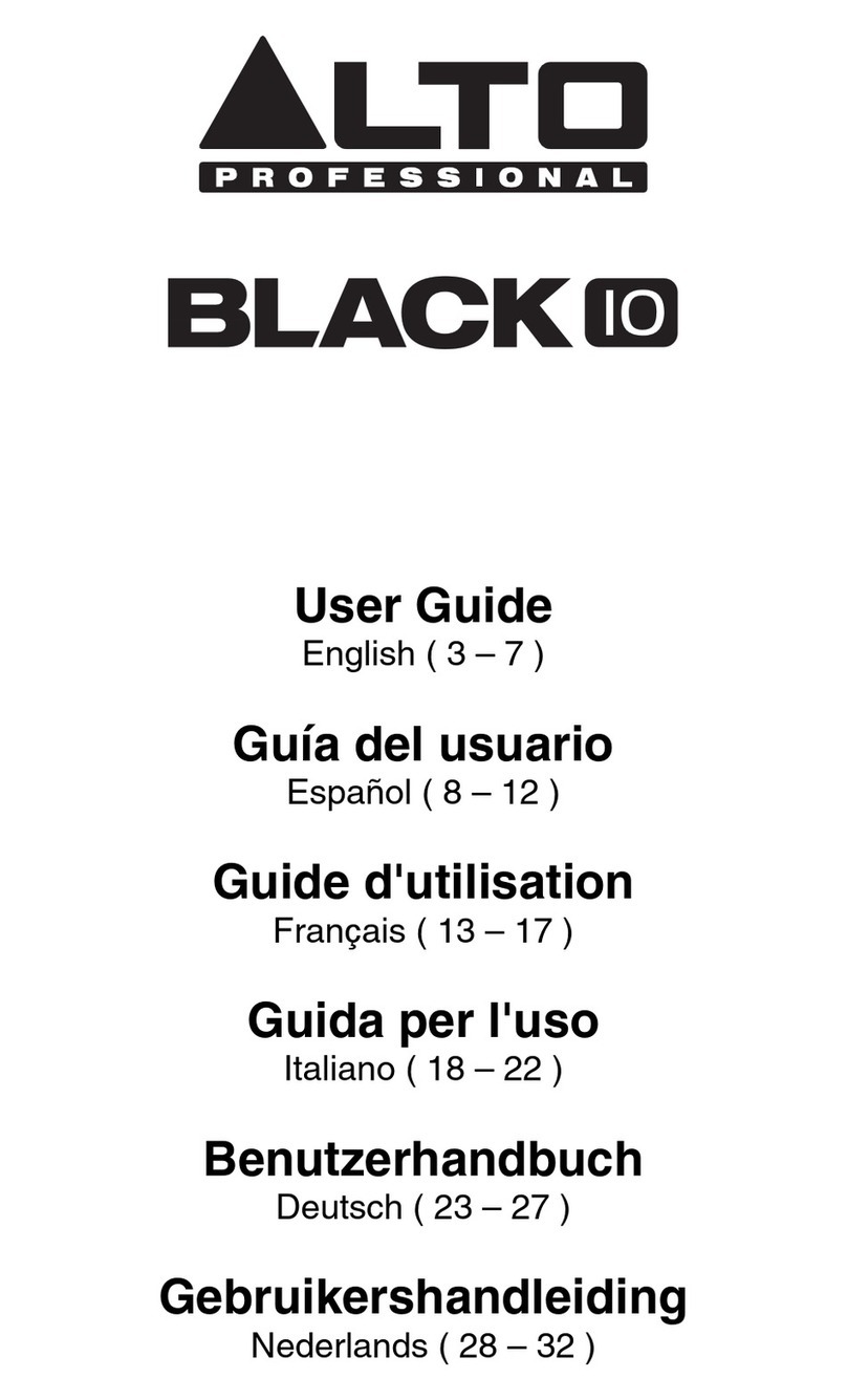 Alto Black 10 User manual