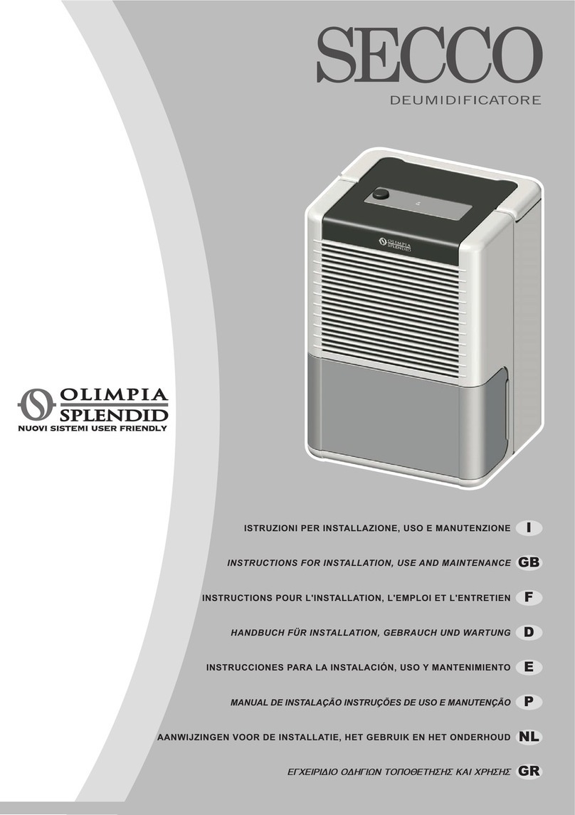 Olimpia splendid Secco Instructions for installation, use and maintenance Olimpia splendid Secco Instructions for installation, use and maintenance