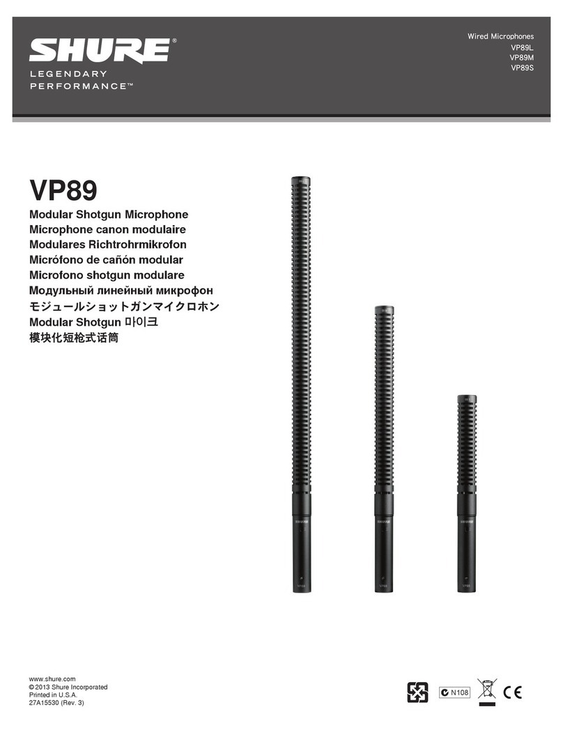 Shure VP89L User manual Shure VP89L User manual