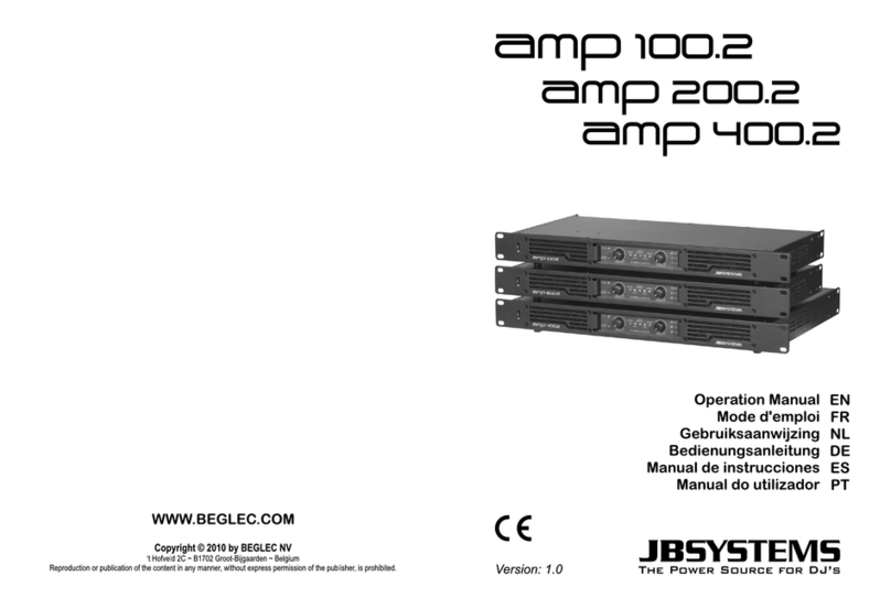 JB Systems amp 100.2 Operation manual