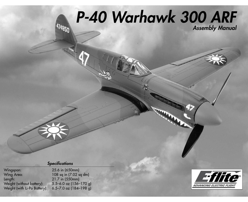E-FLITE P-40 Warhawk 300 Assembly manual