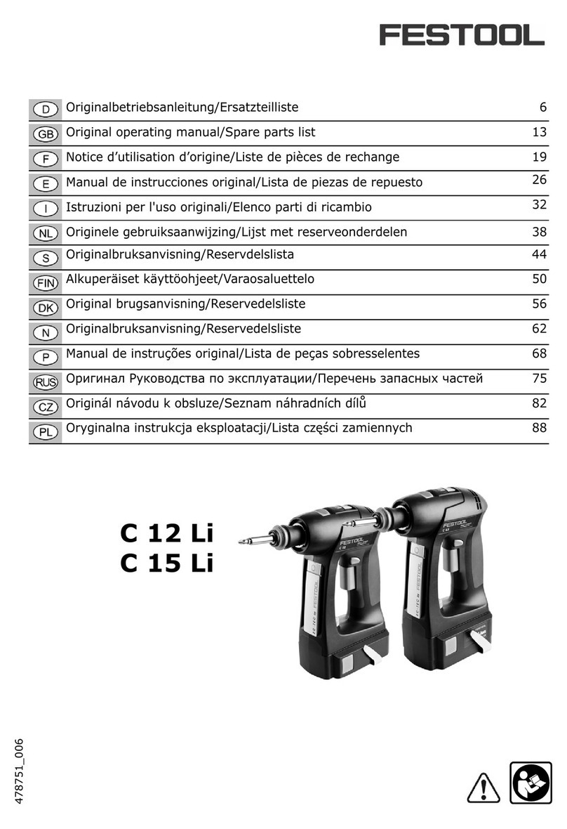 Festool C 12 Li Installation instructions