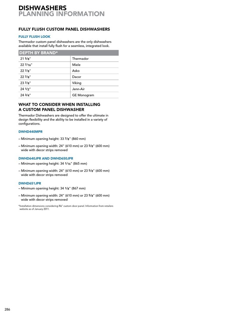 Thermador DWHD440MFP Planning information