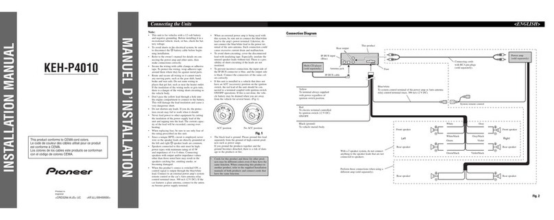 Pioneer KEH-P4010 installation manual