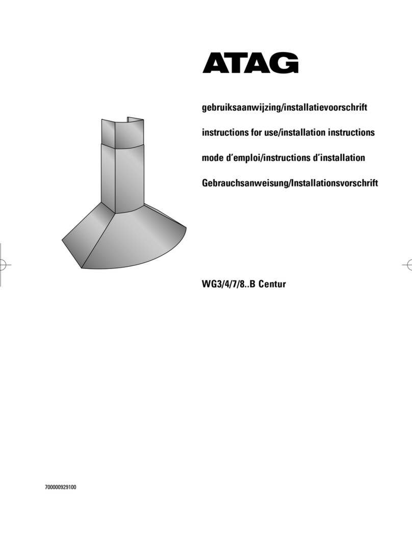 Atag WG3 series B Centur User manual
