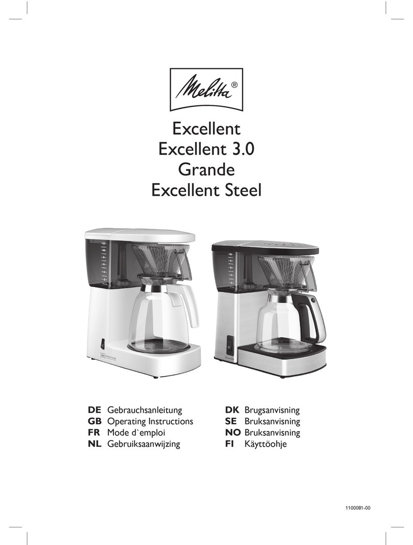 Melitta Excellent User manual Melitta Excellent User manual