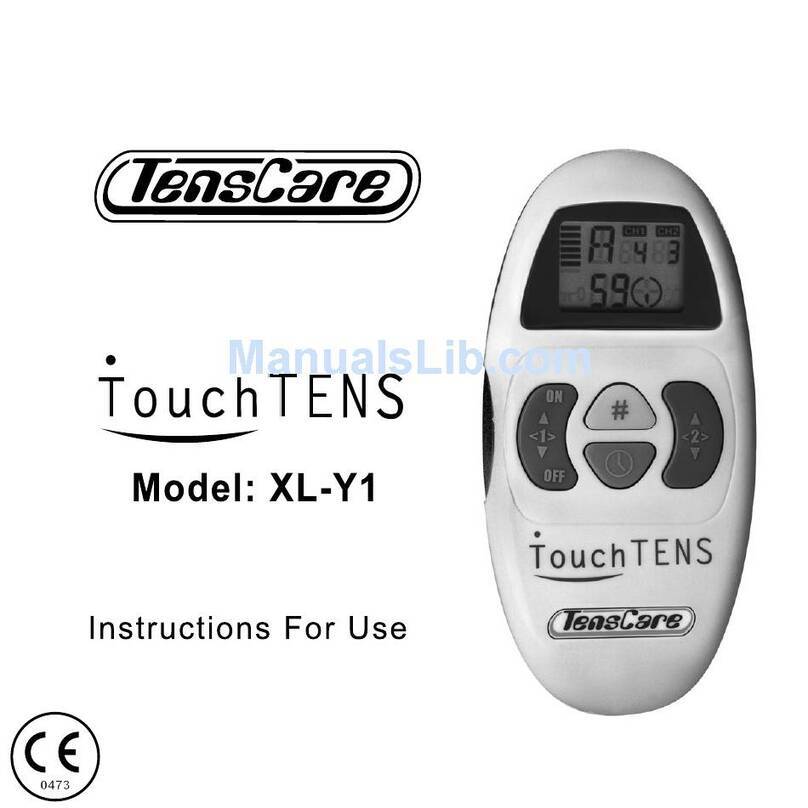 TensCare TouchTENS XL-Y1 Instructions for use
