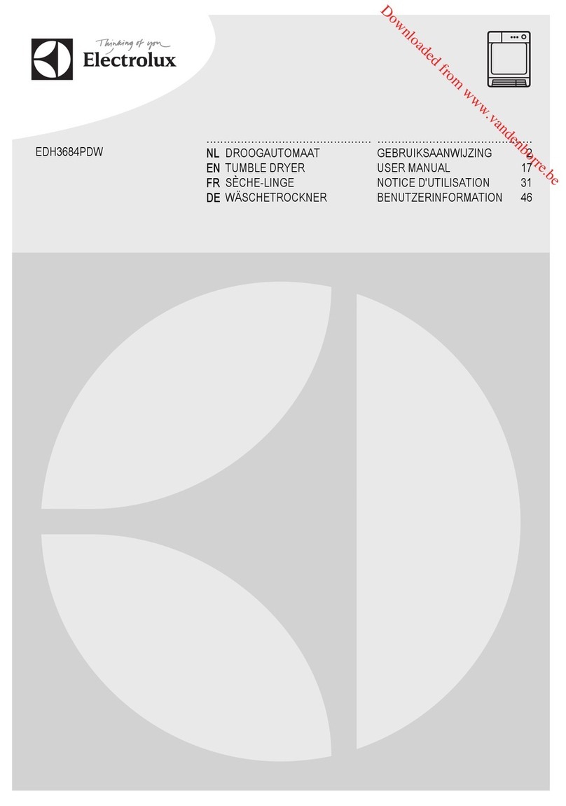 Electrolux EDH3684PDW User manual Electrolux EDH3684PDW User manual