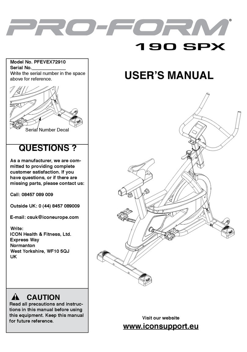 Pro-Form PFEVEX72910 User manual
