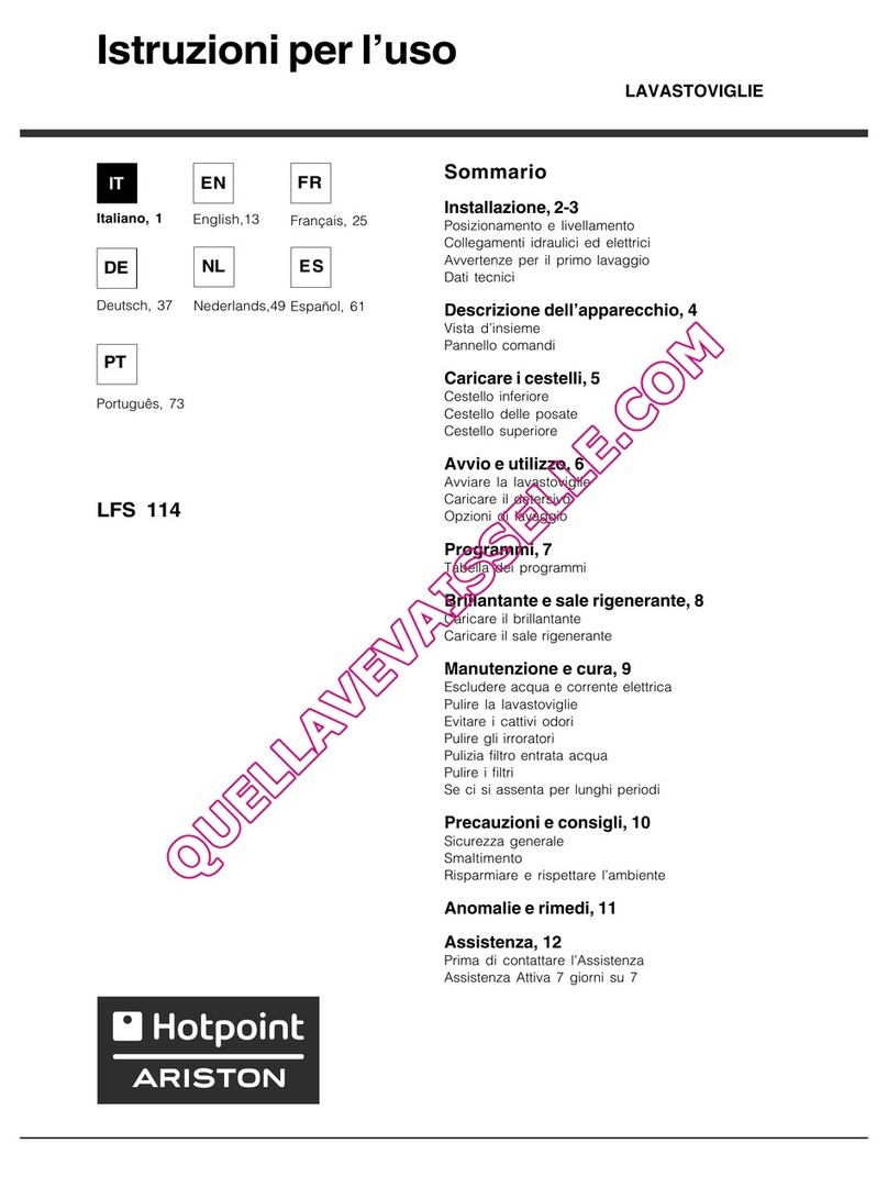Hotpoint Ariston LFS 114 User manual