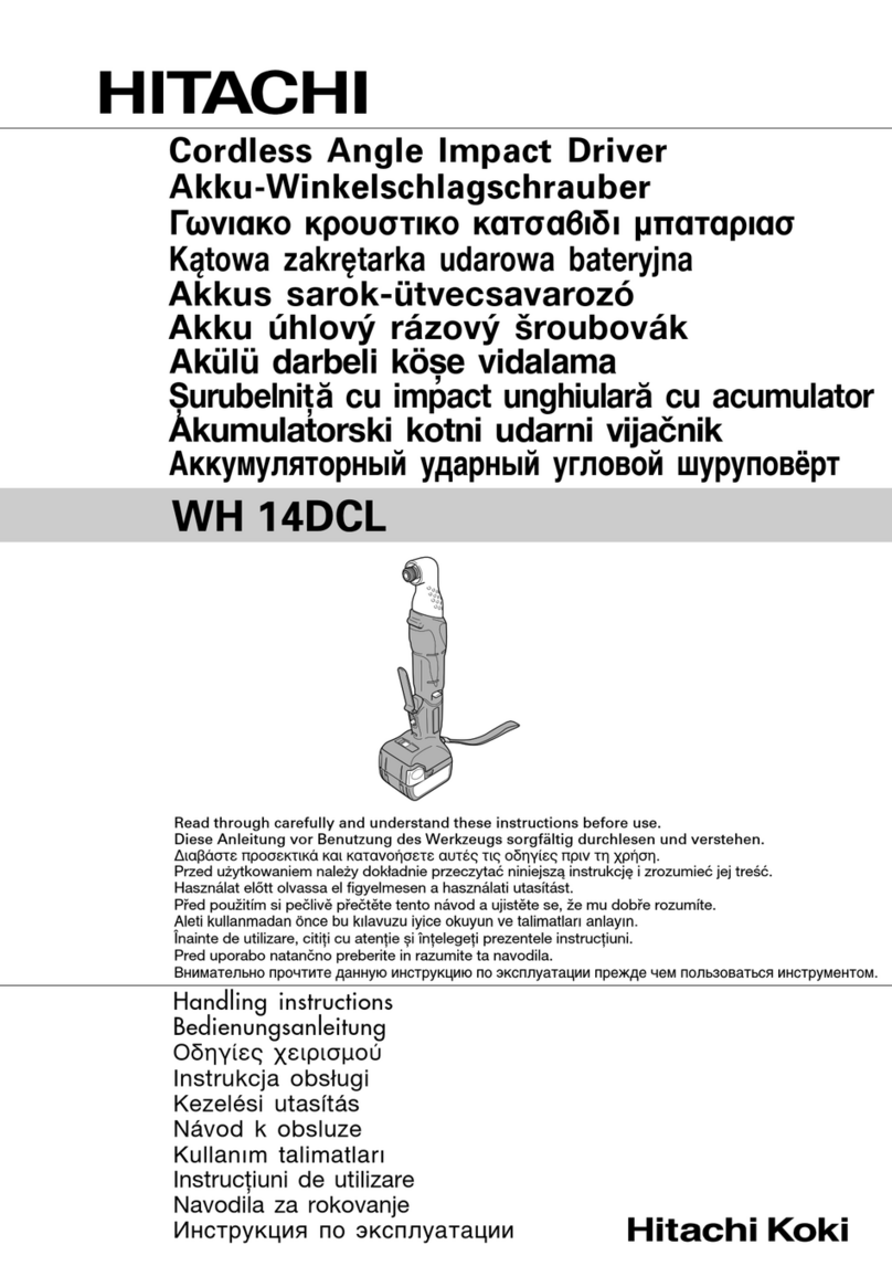 Hitachi WH 14DCL Handling instructions