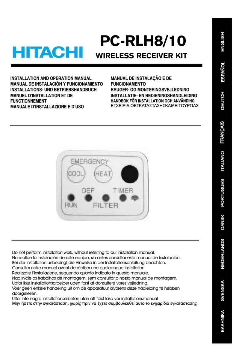 Hitachi PC-RLH8 Installation and operation manual