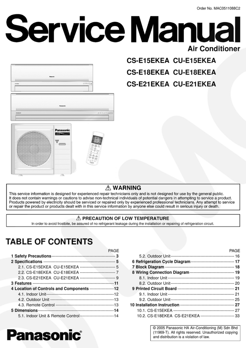 Panasonic CS-E15EKEA User manual