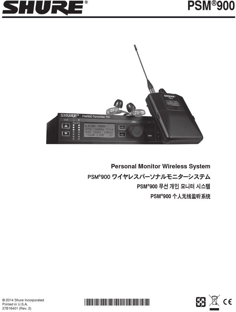 Shure PSM 900 instruction manual