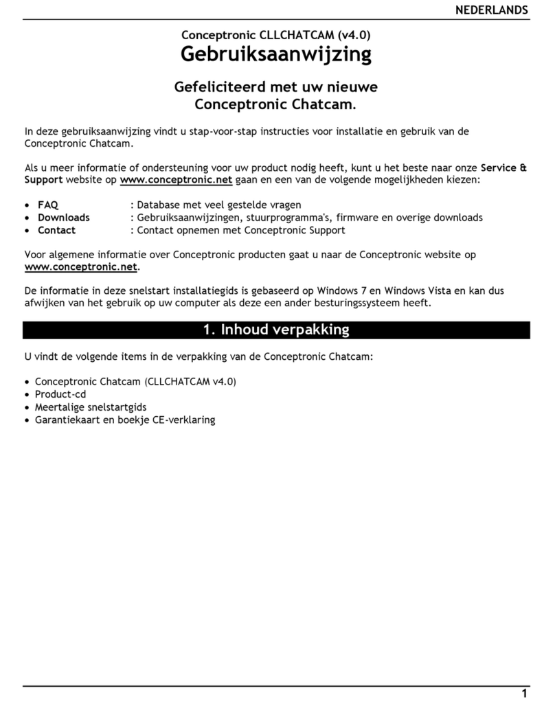 Conceptronic CLLCHATCAM v4.0 User manual