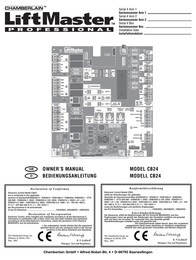 Chamberlain CB24 owner's manual