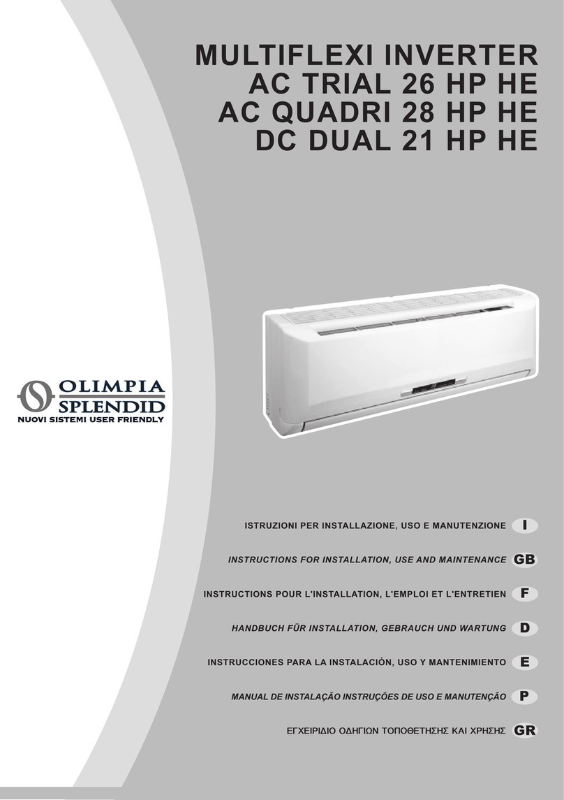 Olimpia splendid AC TRIAL 26 HP HE Parts list manual Olimpia splendid AC TRIAL 26 HP HE Parts list manual