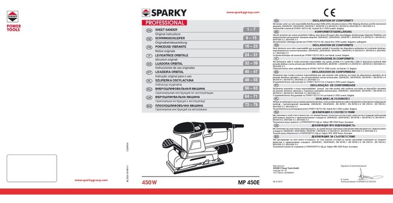 Sparky Group MP 450E Original instructions Sparky Group MP 450E Original instructions