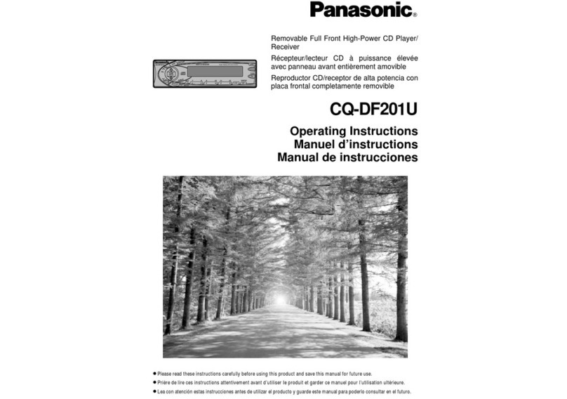 Panasonic CQDF201U - AUTO RADIO/CD DECK operating instructions