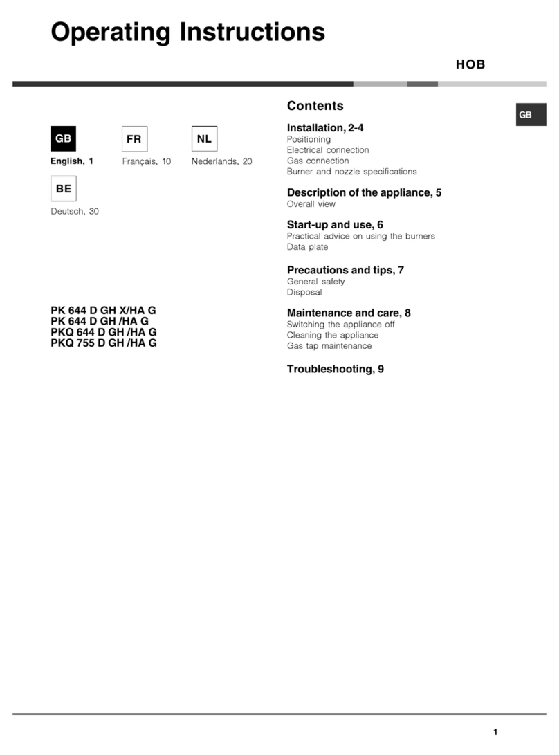 Hotpoint PK 644 D GH X /HA G operating instructions