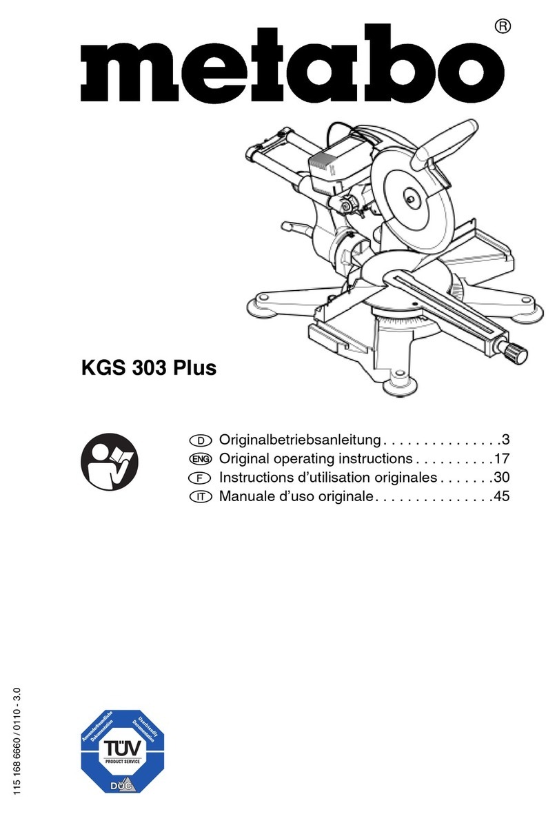 Metabo KGS 303 PLUS User manual