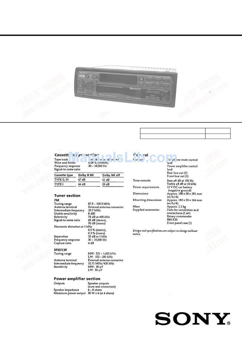Sony XR-C550RDS Service manual