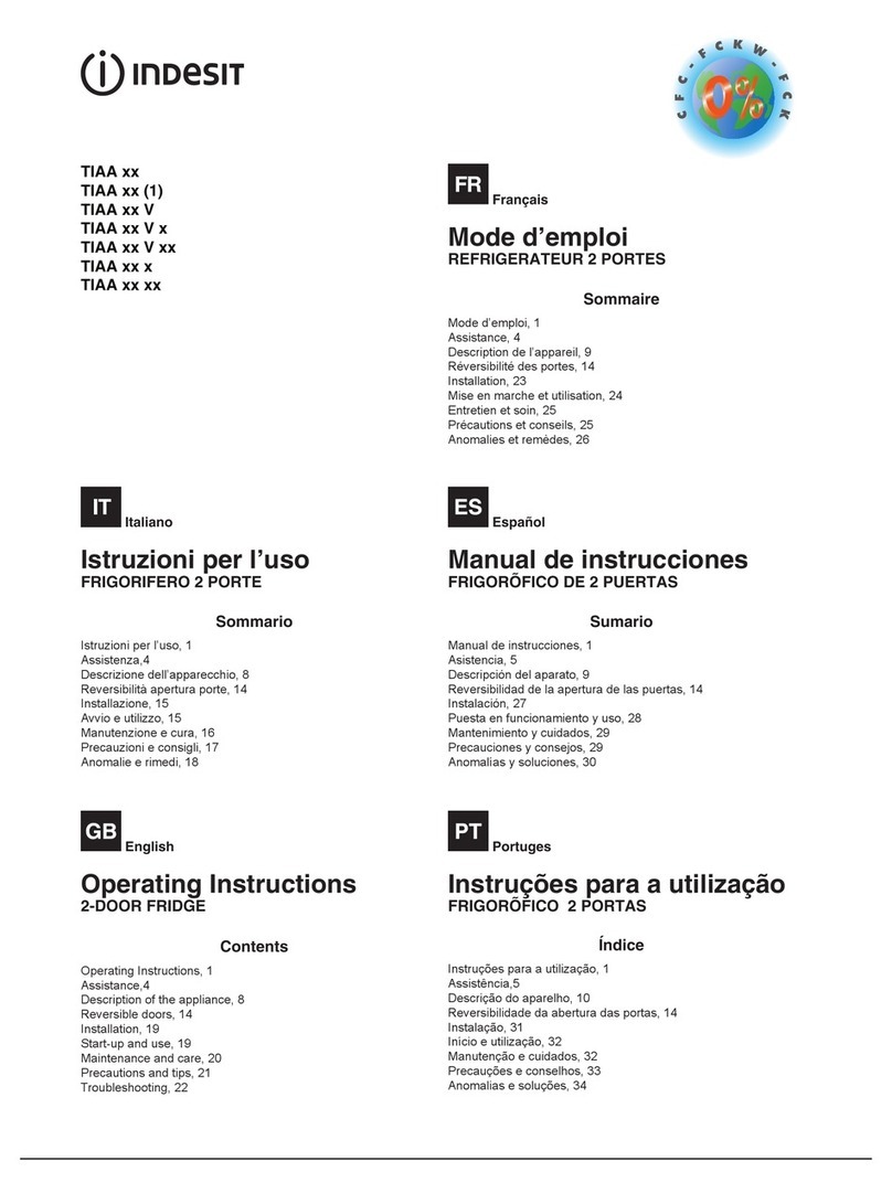 Indesit TIAA xx operating instructions