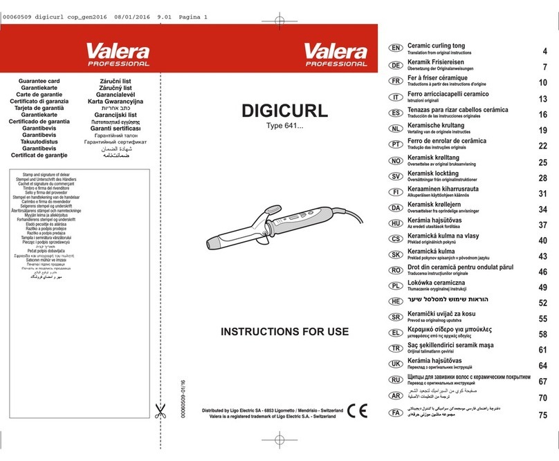 VALERA DIGICURL 641 Series User manual