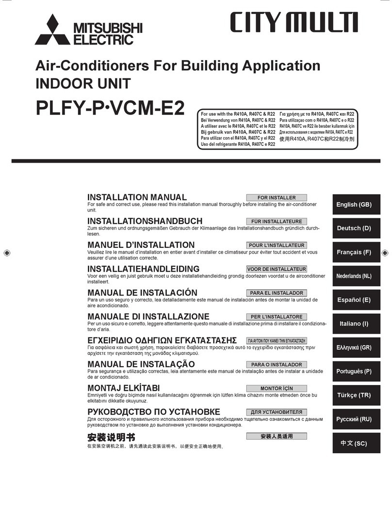 Mitsubishi Electric city multi PLFY-P-VCM-E2 User manual