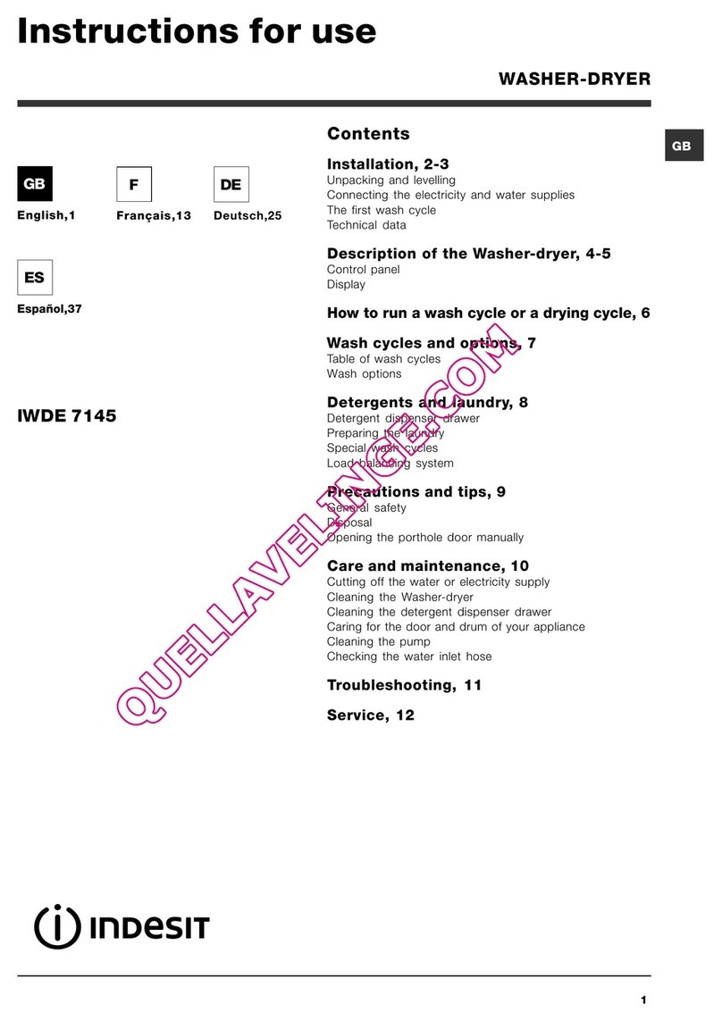 Indesit IWDE 7145 K Instructions for use