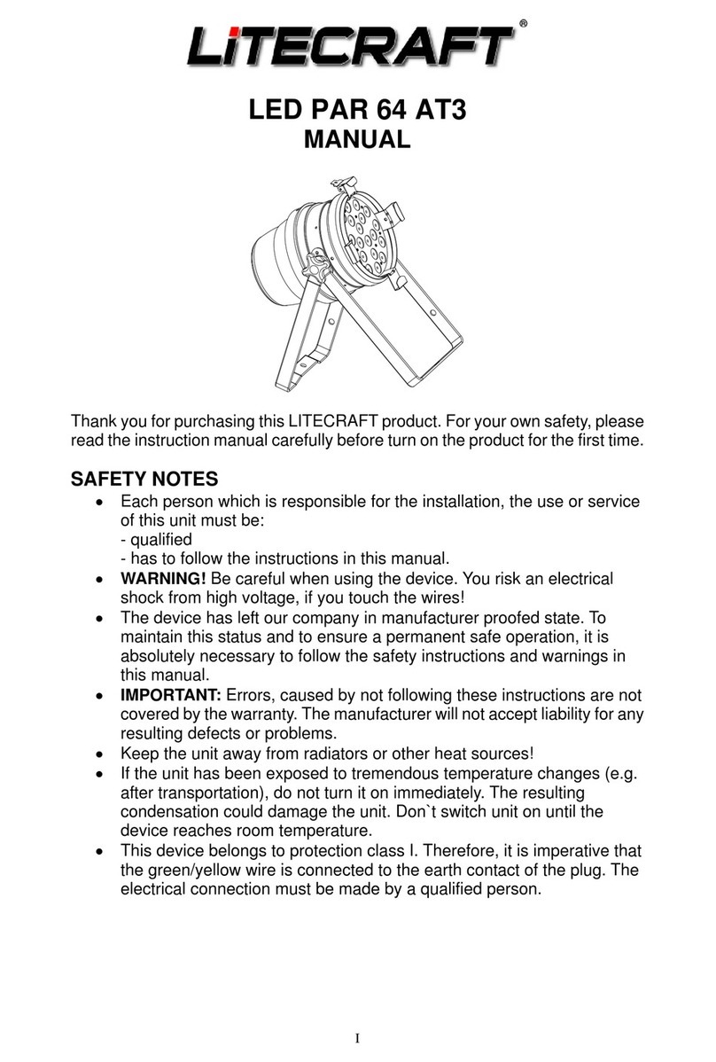 Litecraft LED PAR 64 AT3 instruction manual