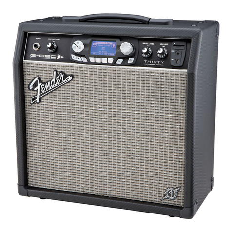 Fender G-DEC 3 Thirty & Fifteen owner's manual