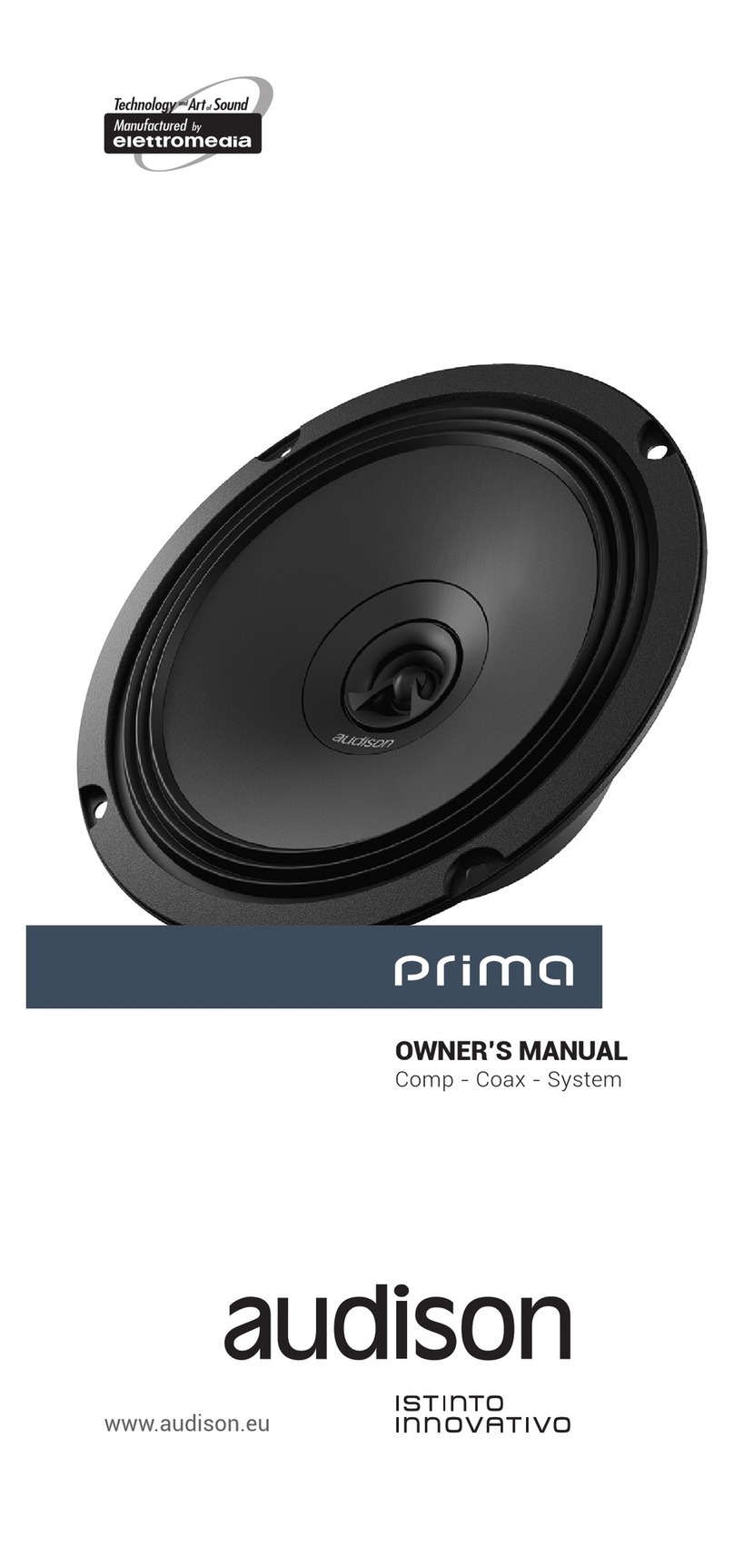 Audison Prima AP 4 owner's manual