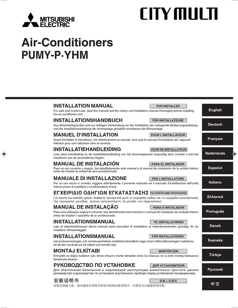 Mitsubishi Electric PUMY-P100YHM User manual