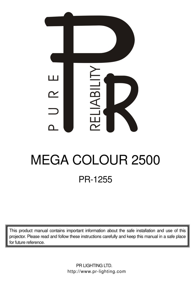 PR Lighting Mega Colour 2500 User manual PR Lighting Mega Colour 2500 User manual