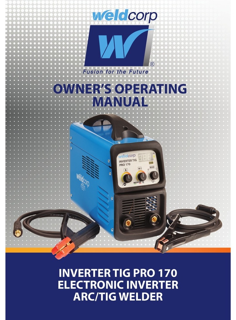 WeldCorp TIG PRO 170 Owner's operating manual