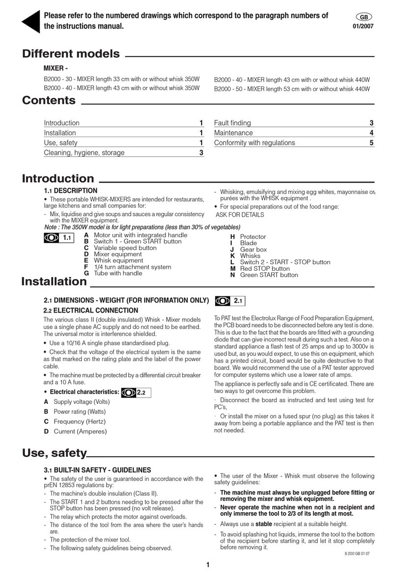 Electrolux B2000 - 30 instruction manual