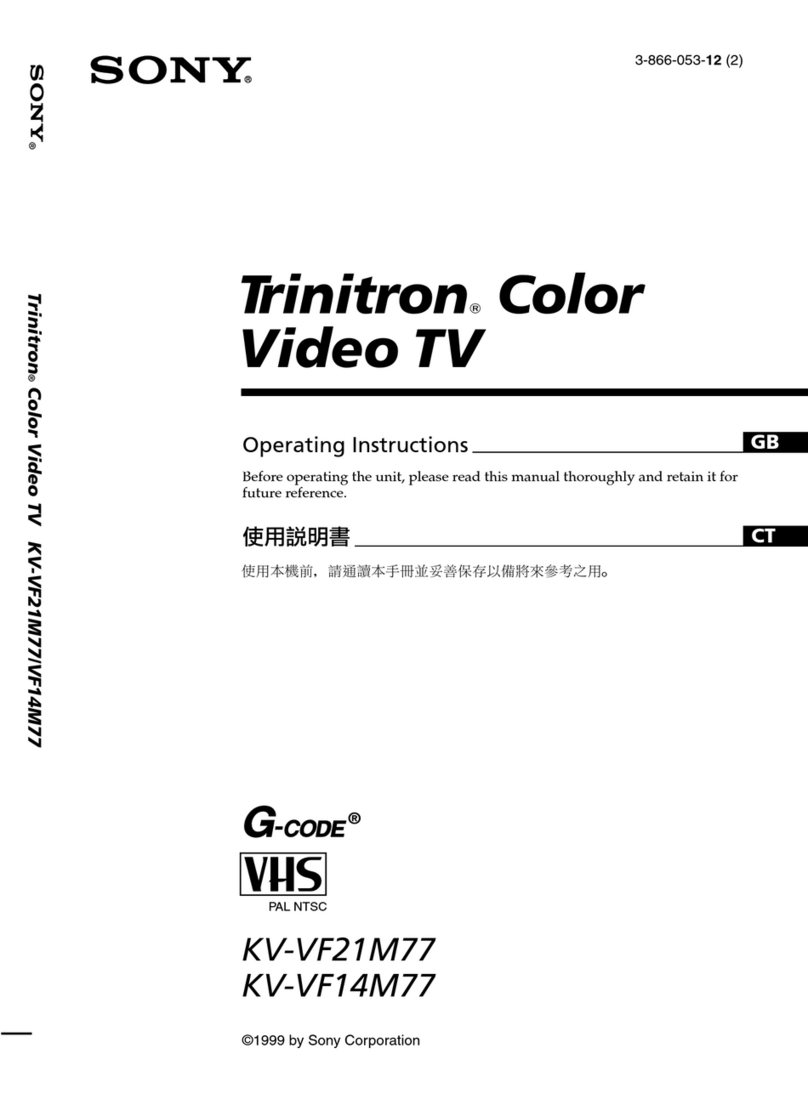 Sony TRINITRON KV-VF21M77 operating instructions