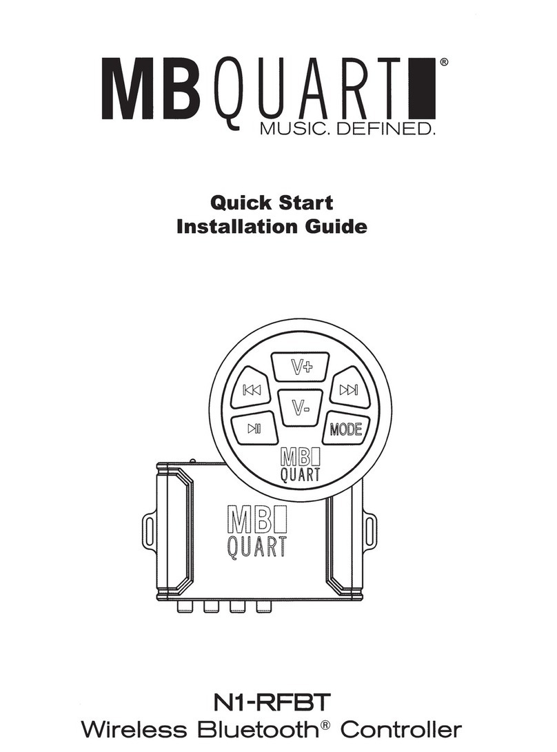 MB QUART N1-RFBT Quick start installation guide