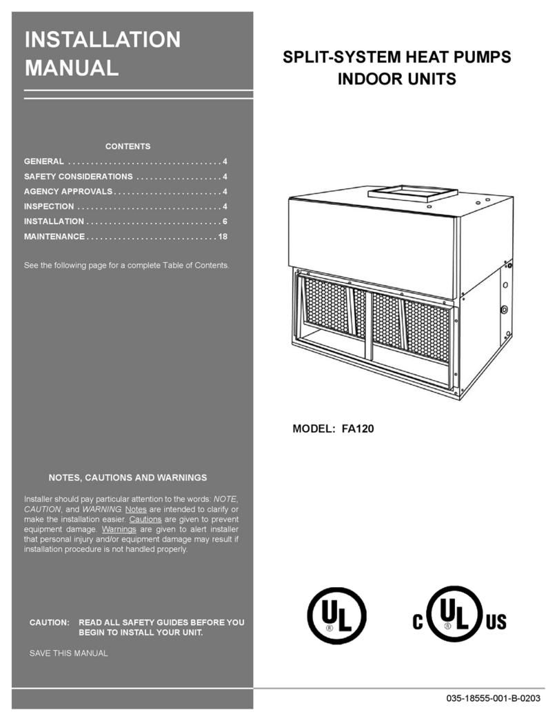 Unitary products group FA120 installation manual