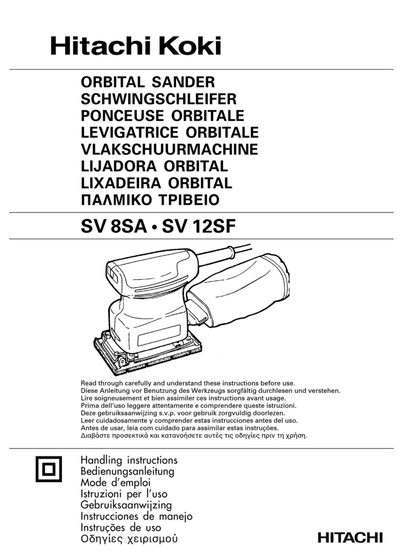 Hitachi Koki SV 8SA Handling instructions Hitachi Koki SV 8SA Handling instructions