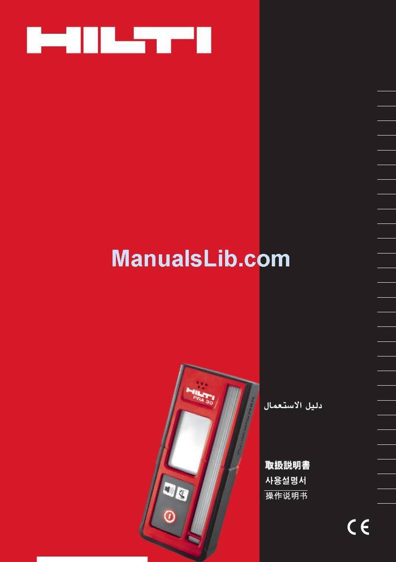 Hilti PRA 30 operating instructions