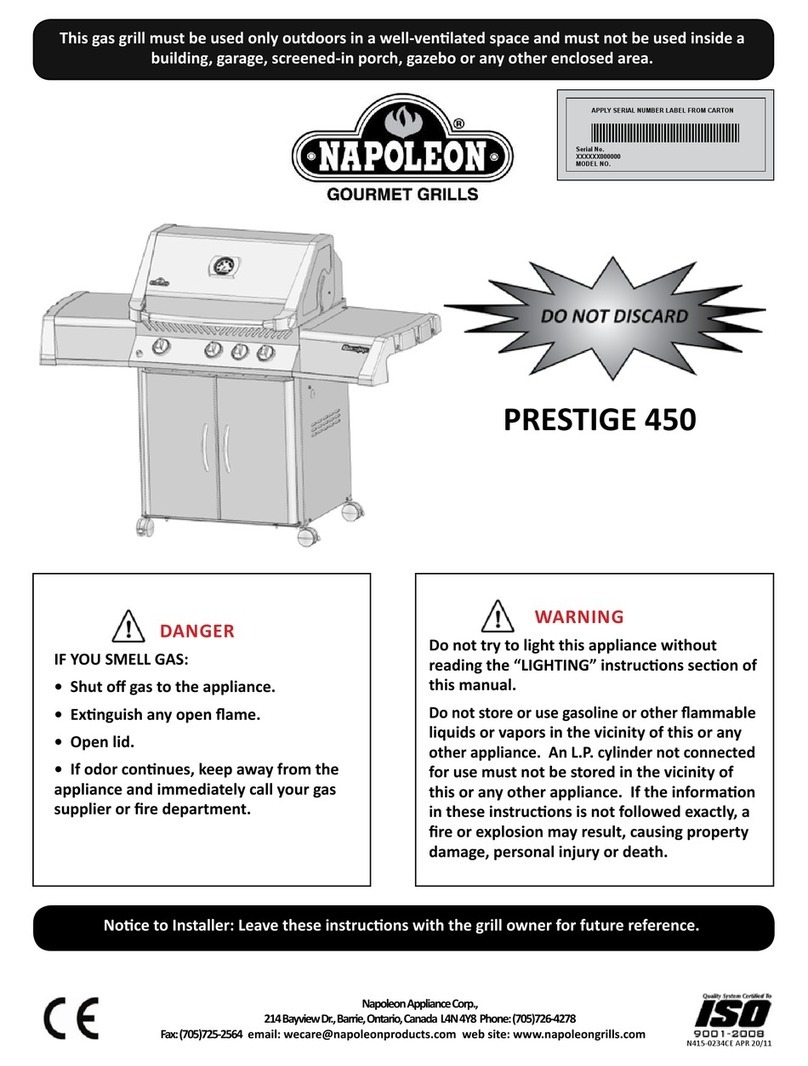 Napoleon PRESTIGE V 450 User manual