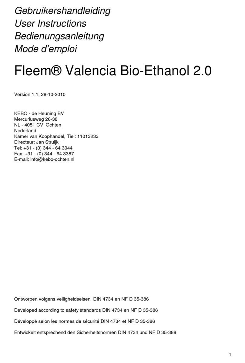 Fleem Valencia Bio-Ethanol 2.0 User instructions Fleem Valencia Bio-Ethanol 2.0 User instructions