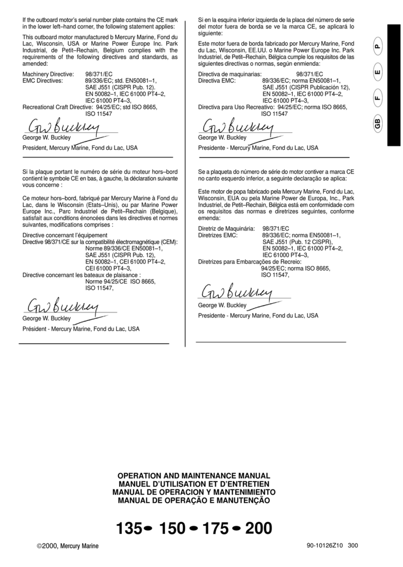 Mercury Optimax 135 User manual
