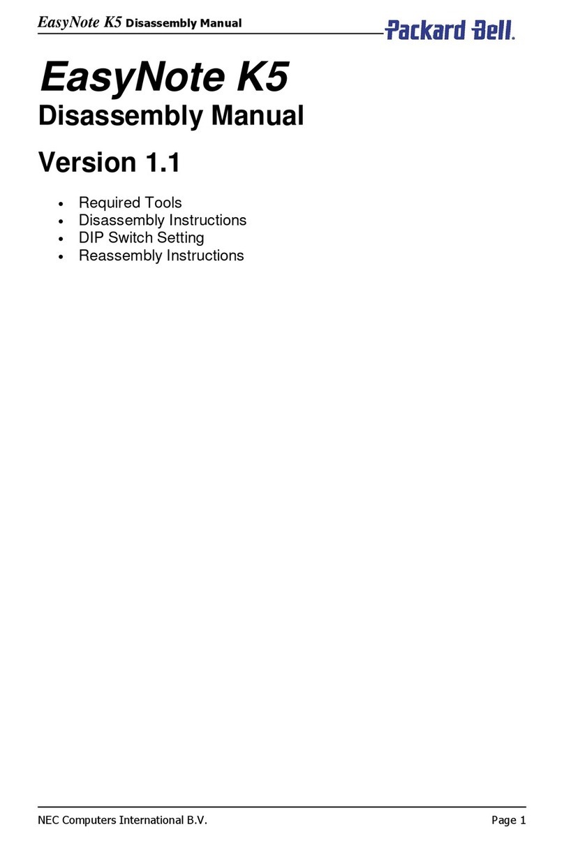 Packard Bell EasyNote K5 Installation instructions