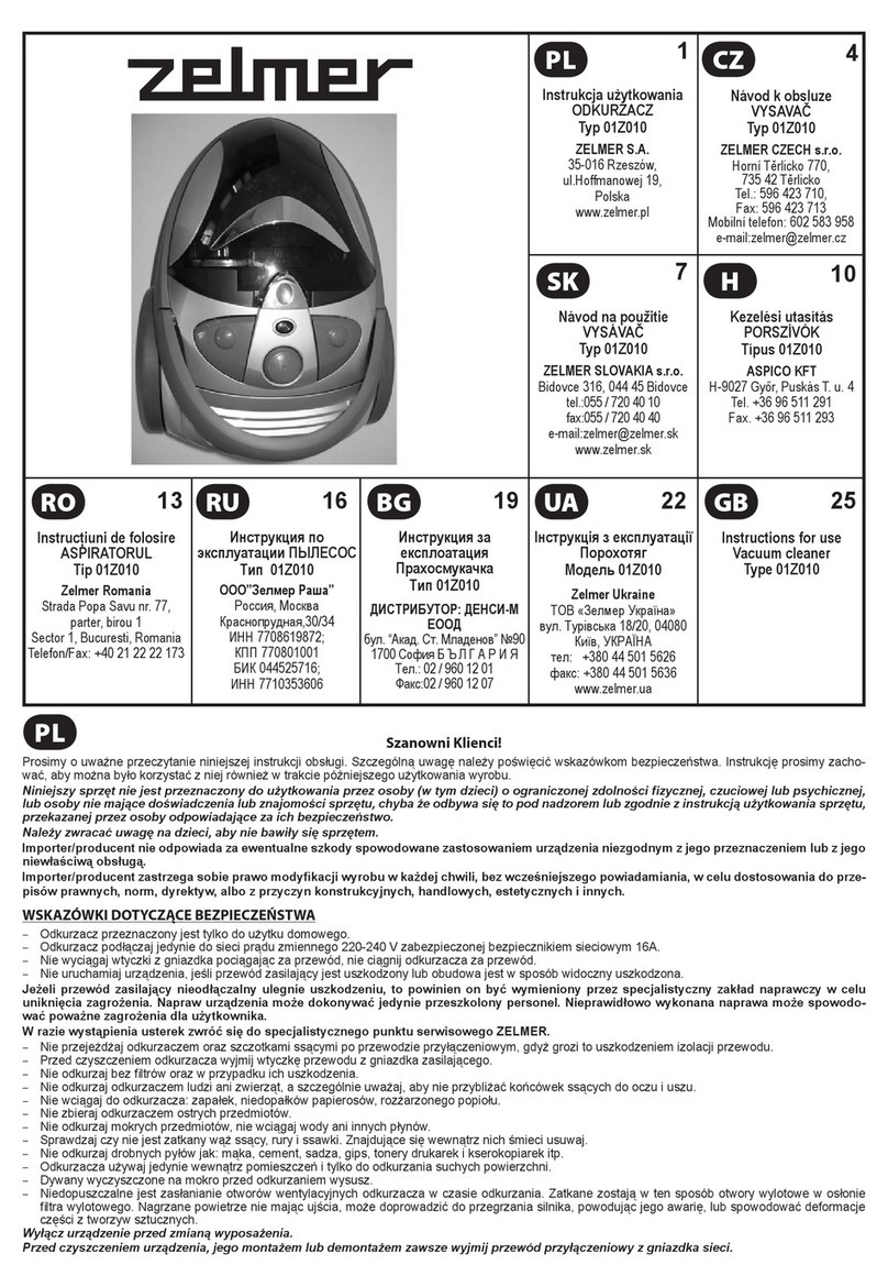 Zelmer 01Z010 User manual
