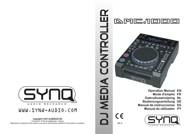 SYNQ AUDIO RESEARCH DMC.1000 User manual