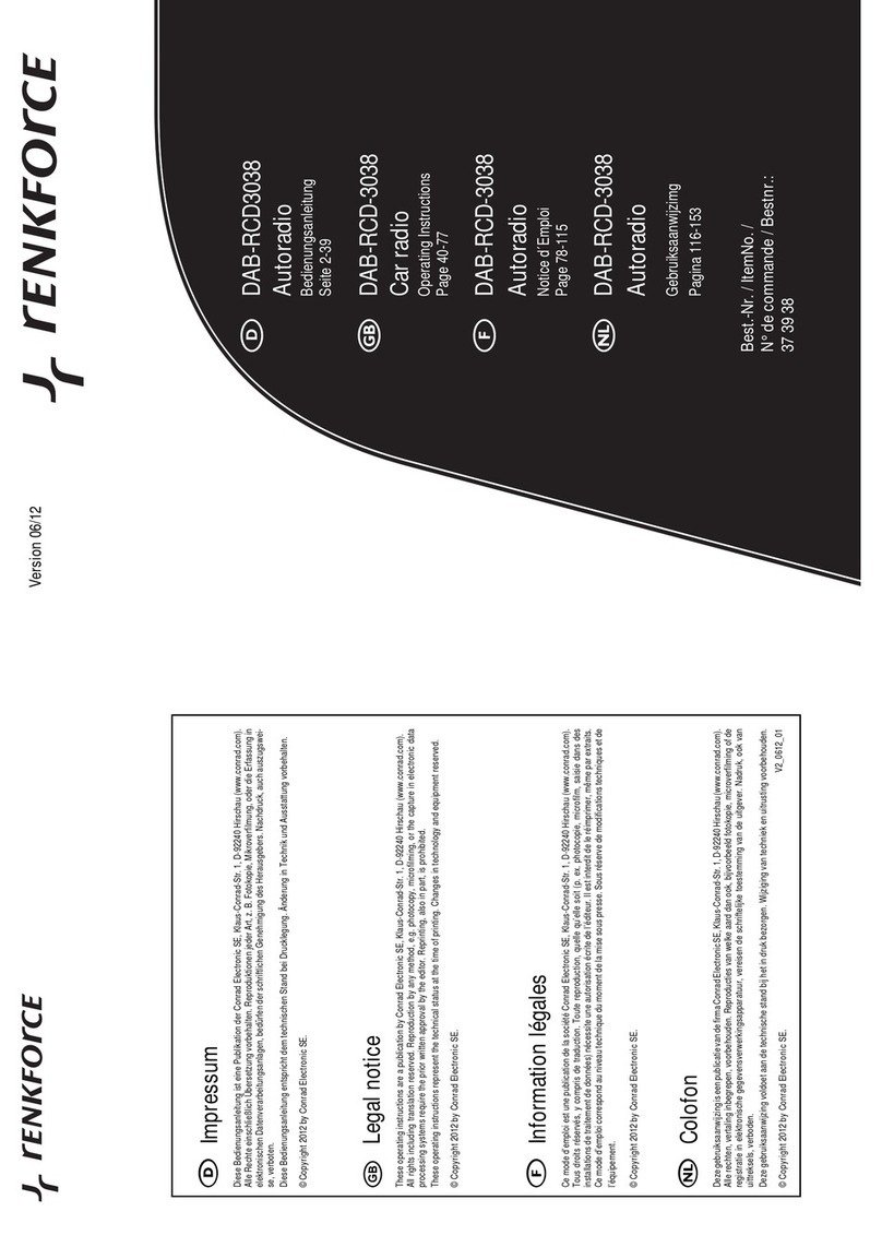 Renkforce DAB-RCD3038 operating instructions